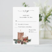 Weihnachtsberries & Pine no Messe UAWG VER 2 RSVP Karte (Stehend Vorderseite)