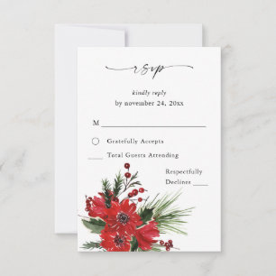 Weihnachtsberries & Pine Red on Mahl UAWG VER 4 RSVP Karte