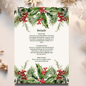Weihnachtsberries & Pine Wedding Begleitkarte