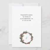 Weihnachtsberries & Pine Weihnachtsessen oder Part Einladung (Rückseite)