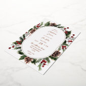 Weihnachtsberries & Pine Weihnachtsessen oder Part Folieneinladung (Gedreht)