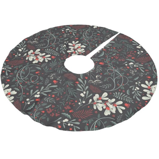 Weihnachtsberries Polyester Weihnachtsbaumdecke (Schrägansicht)