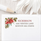 Weihnachtsberries-Rücksendeadresse (Insitu)