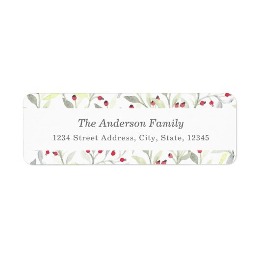 Weihnachtsberries-Rücksendeadresse (Vorne)