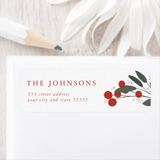 Weihnachtsberries-Rücksendeadresse (Insitu)