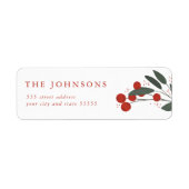 Weihnachtsberries-Rücksendeadresse (Vorne)