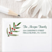 Weihnachtsberries-Rücksendeadressen-Aufkleber (Insitu)