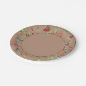 Weihnachtsberries und Folien auf der Kraft-Papierp Pappteller (Schrägansicht)