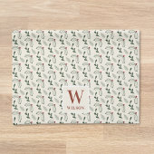 Weihnachtsberries und Folioname Geschirrtuch