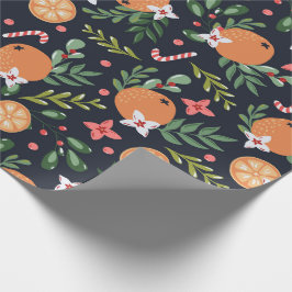 Weihnachtsberries und Fruchtumhüllungspapier Geschenkpapier