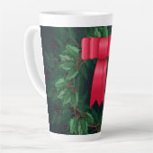 Weihnachtsberries und Kiefernzweige Kranz Milchtasse (Linke Ecke)