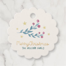 Weihnachtsberries und Stars Gold Weihnachten