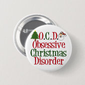 Weihnachtsbesessenheit Button (Vorne & Hinten)