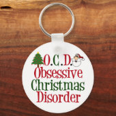 Weihnachtsbesessenheit Schlüsselanhänger (Vorderseite)