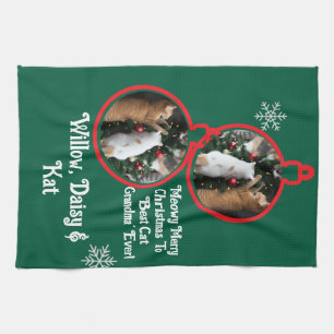 Weihnachtsbeste Katzen-Oma' Geschirrtuch