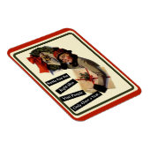 Weihnachtsbesuch Vintager Sonnenaufgang Magnet (Rechte Seite)