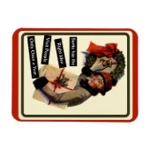 Weihnachtsbesuch Vintager Sonnenaufgang Magnet (Horizontal)