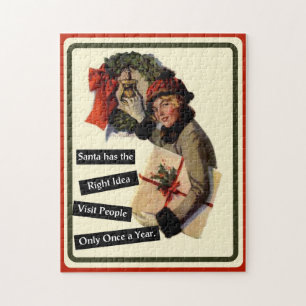 Weihnachtsbesuch Vintager Sonnenaufgang Puzzle