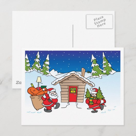 Weihnachtsbewegliche Karte (Vorne/Hinten)