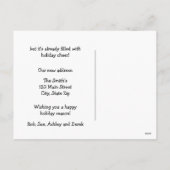 Weihnachtsbewegliche Mitteilungspostkarten Feiertagspostkarte (Rückseite)