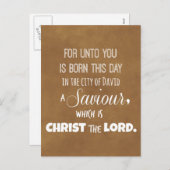 Weihnachtsbibel Feiertagspostkarte (Vorne/Hinten)