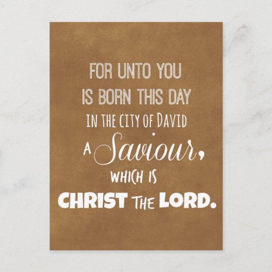 Weihnachtsbibel Feiertagspostkarte (Vorderseite)