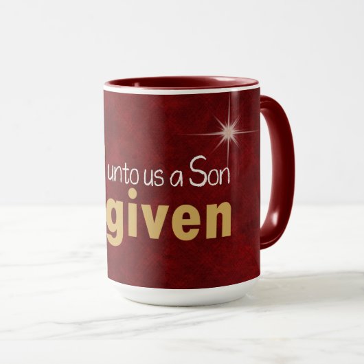 Weihnachtsbibel Inspiration Tasse (VorderseiteRechts)
