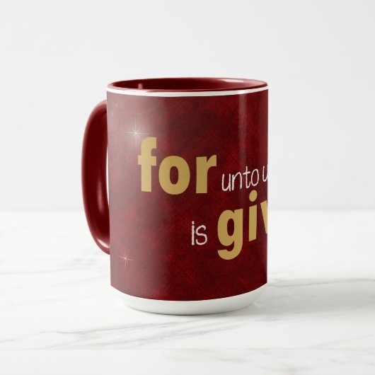 Weihnachtsbibel Inspiration Tasse (Vorderseite Links)