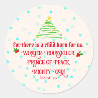 Weihnachtsbibel liest T - Shirt Runder Aufkleber