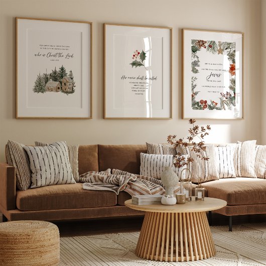 Weihnachtsbibel Vers Set 3 Wand-Kunst Set