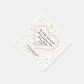 Weihnachtsbibel Verse Messiah Gold Herz Serviette (Ecke)