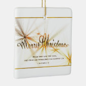 Weihnachtsbibel Verse Modernes Design Personalisie Keramikornament (Rechts)