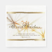 Weihnachtsbibel Verse Modernes Star Design Serviette (Vorderseite)