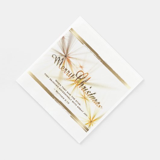 Weihnachtsbibel Verse Modernes Star Design Serviette (Ecke)