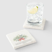 Weihnachtsbibel Verse Wasserfarbenwelt Urlaub Steinuntersetzer (Seitenansicht)