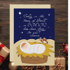 Weihnachtsbibelvers Lukas Modern Personalisiert  Feiertagskarte
