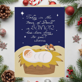 Weihnachtsbibelvers Lukas Moderne Benutzerdefinier Feiertagskarte