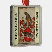 Weihnachtsbiber Silbernes Ornament (Rechts)