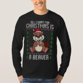 Weihnachtsbiber Ugly Xmas Weihnachtsgebäck T-Shirt (Vorderseite)