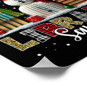 Weihnachtsbibliotheken Weihnachtsbaum Snowman Rein Poster (Ecke)