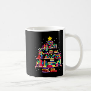 Weihnachtsbibliotheksbaum Liebe Lesen Bücher Nerd Kaffeetasse