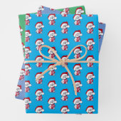 Weihnachtsbichon Wrapping Paper Set 3 Blätter (Beispiel)