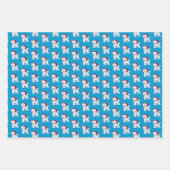 Weihnachtsbichon Wrapping Paper Set 3 Blätter (Vorderseite)
