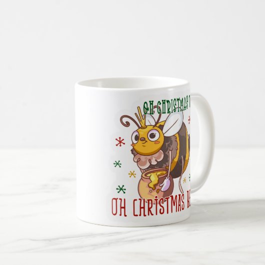 Weihnachtsbiene Kaffeetasse (VorderseiteRechts)