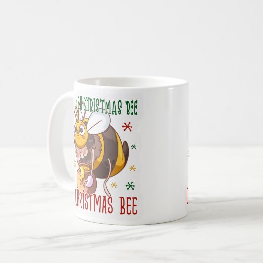 Weihnachtsbiene Kaffeetasse (Vorderseite Links)