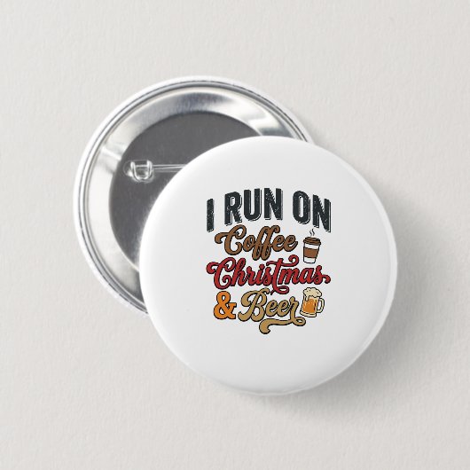 Weihnachtsbier-Feier-Abend-Design Button (Vorne & Hinten)