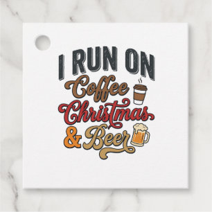 Weihnachtsbier-Feier-Abend-Design Geschenkanhänger