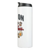 Weihnachtsbier-Feiertags-Kaffeetrink-Design Thermosbecher (Nach rechts gedreht)