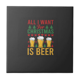 Weihnachtsbier Feiertags Trinken Fliese