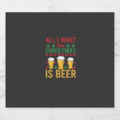 Weihnachtsbier Feiertags Trinken Schaumweinetikett (Einzelnes Label)